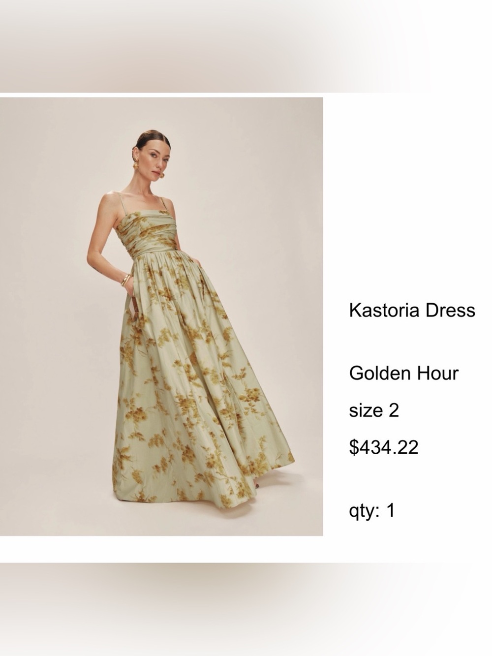 REFORMATION. Kastoria strapless maxi dress.